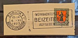 Schweiz Pro Juventute 1923 Weihnachtspost Beizeiten Zürich