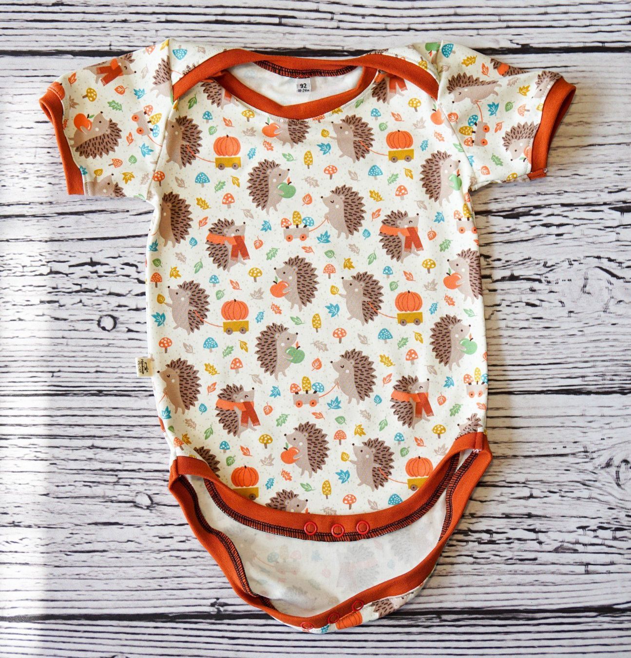 Biancheria intima: Kurzarm Bodys mit Igel/Pucky - Gr.86/92 NEU – Nuovo e nell'imballaggio originale da Zürich venduto da sambaum