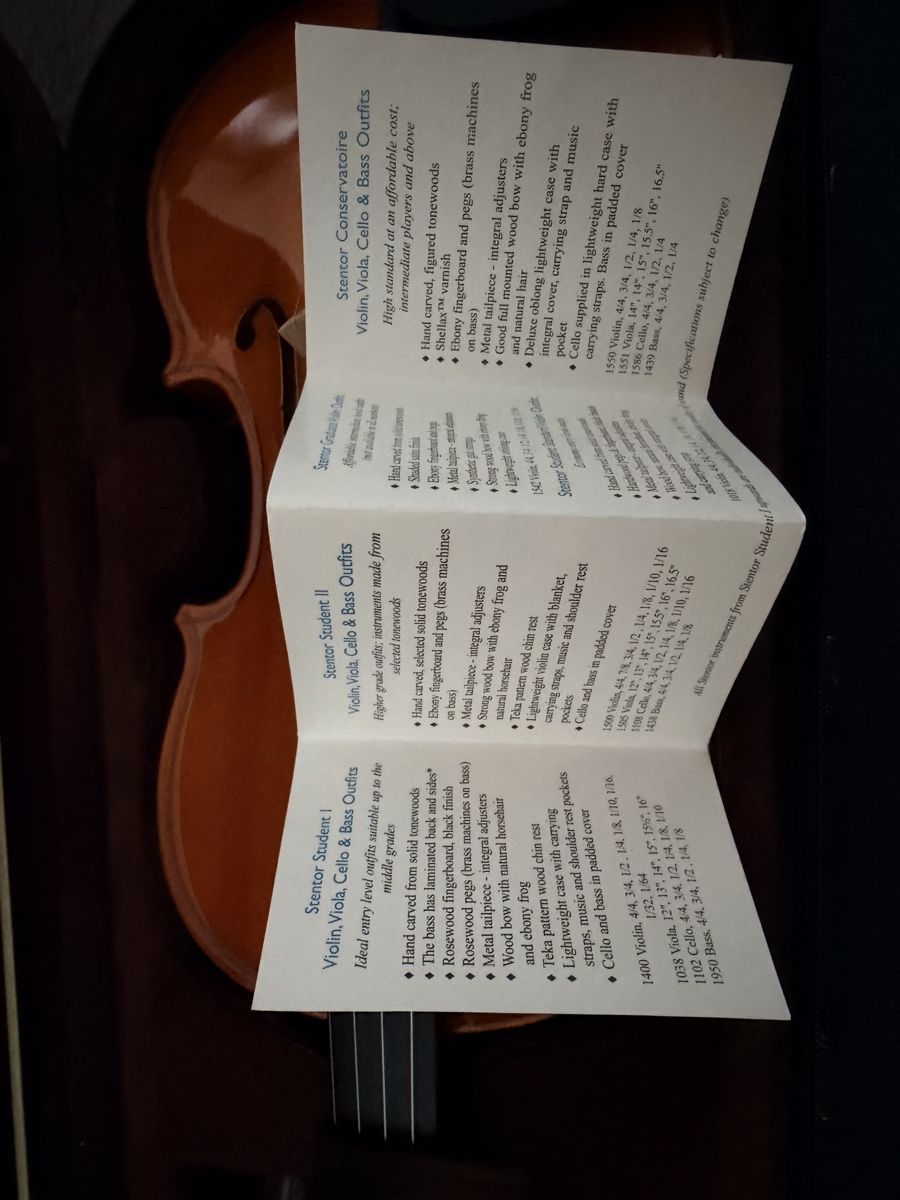 Strumenti musicali: Violine mit Bogen und Koffer neu – Nuovo e nell'imballaggio originale da Lauerz venduto da ant_5h95 2