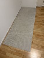 Läufer Teppich weiss mit Kreis Muster guter Zustand
