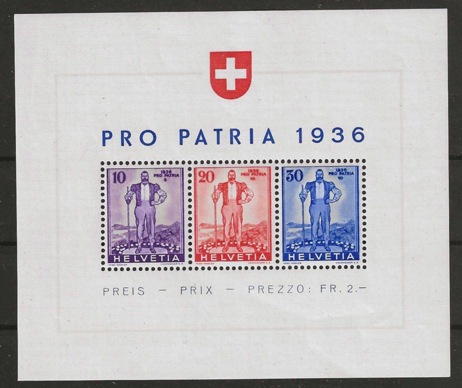 Tutti i francobolli: 1936 : Pro Patria Block W8 - postfrisch ** – Nuovo (secondo la descrizione) da Gümligen venduto da Geniusbuy