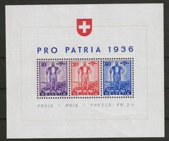 1936 : Pro Patria Block W8 - postfrisch **
