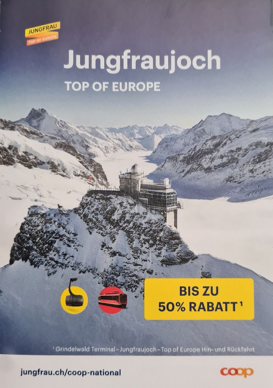 Buoni: COOP: Rabattgutschein Jungfraujoch – Nuovo (secondo la descrizione) da Oftringen venduto da Waltereg