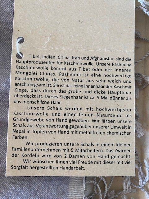 Foulard & Sciarpe: Schal Pashmina Silber 70x198 – Usato da Edlibach venduto da Arnoldotto 3