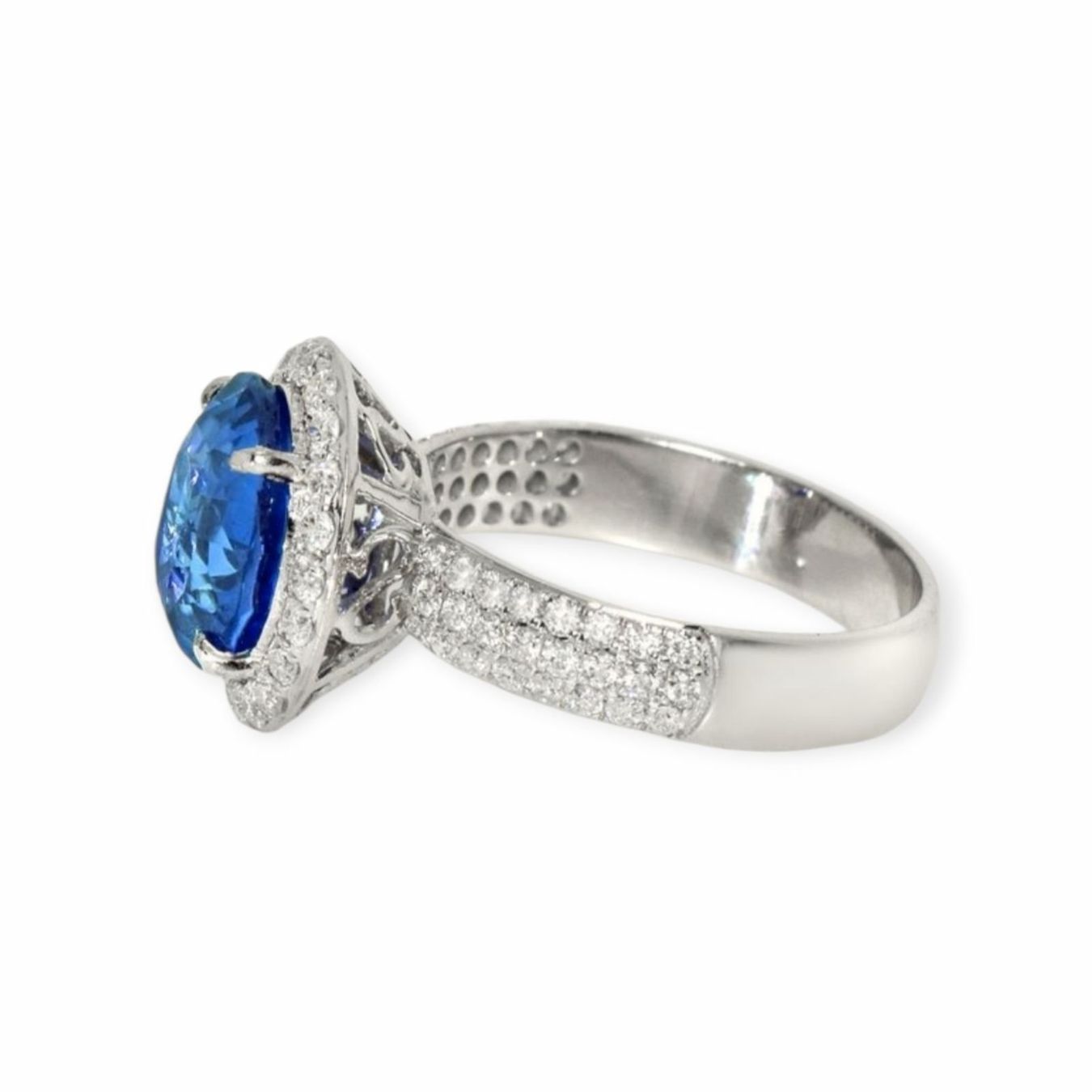 Anelli: Saphir-Ring 14k Weissgold 3,99ct – Nuovo e nell'imballaggio originale da Illnau venduto da Juwelier_Mahler_GmbH 2