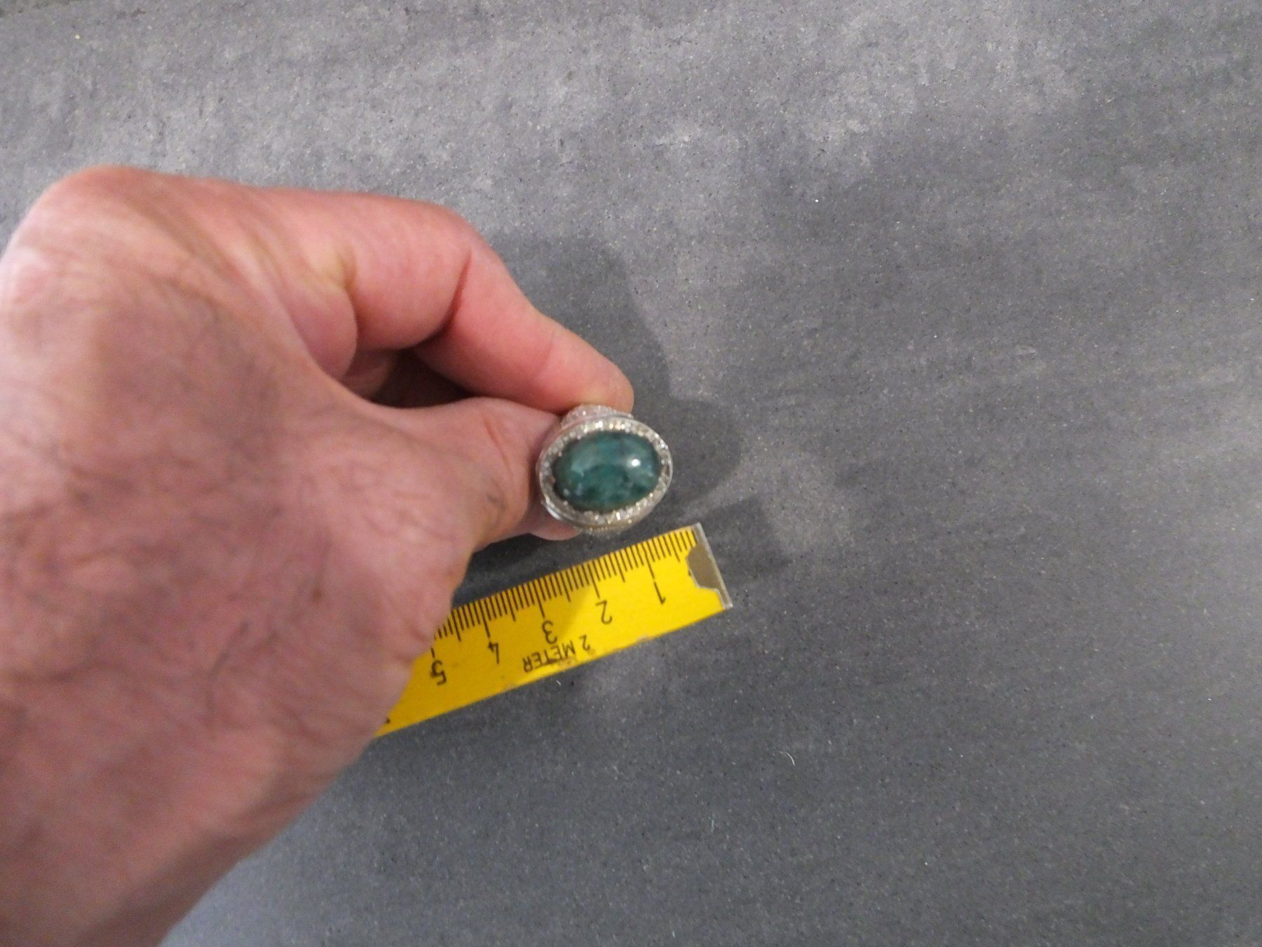 Anelli: Herrenring mit Echtem Emerald Stein – Nuovo (secondo la descrizione) da Unterentfelden venduto da l654321a 5