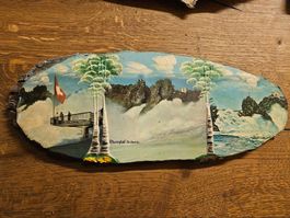 Rheifall Souvenir Holzbild Wandbild (J1)