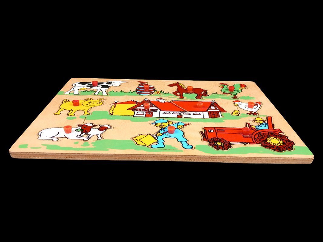 Eichhorn Puzzle: Holz-Steckpuzzle Bauernhof – Usato da Hünenberg venduto da Restwert_Zug 3