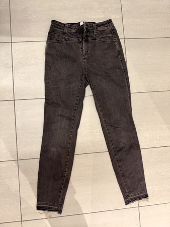 CLOSED Damen Jeans Gr. 28 Braun/Schwarz – Raw Hem – Made in 