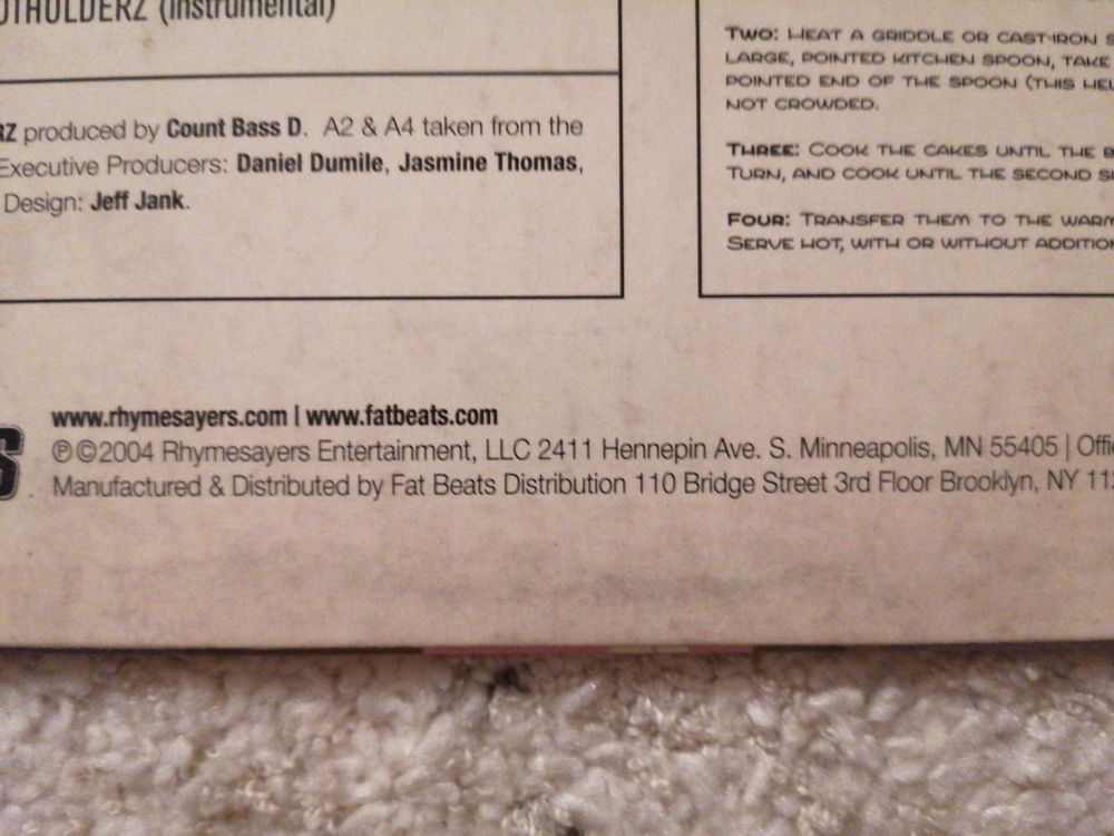 Hoe Cakes B/W Potholders MF Doom Kaufen auf Ricardo