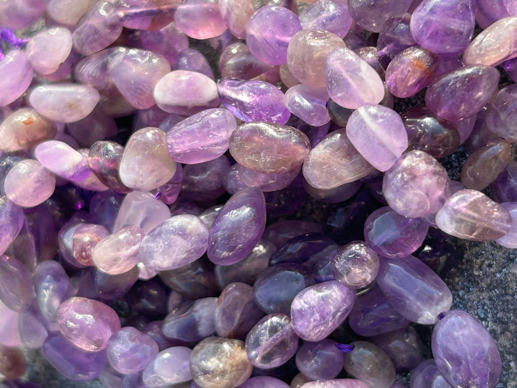 Pietre preziose: Strang echte dream amethyst 6-8 mm – Nuovo e nell'imballaggio originale da Niederrohrdorf venduto da Ytobi 1