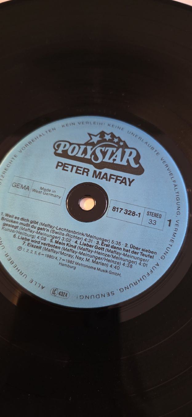 Dischi in vinile: Peter Maffay - 80-83  1982 G,Vg – Usato da Yvonand venduto da RF-VINYL 2