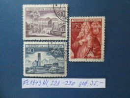 FL 1949 Nr. 228 - 230 gestempelt