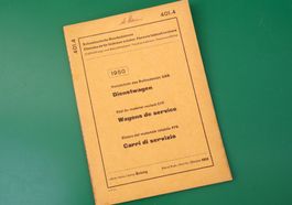 Broschur 401.4 Verzeichnis Dienstwagen SBB (1950)
