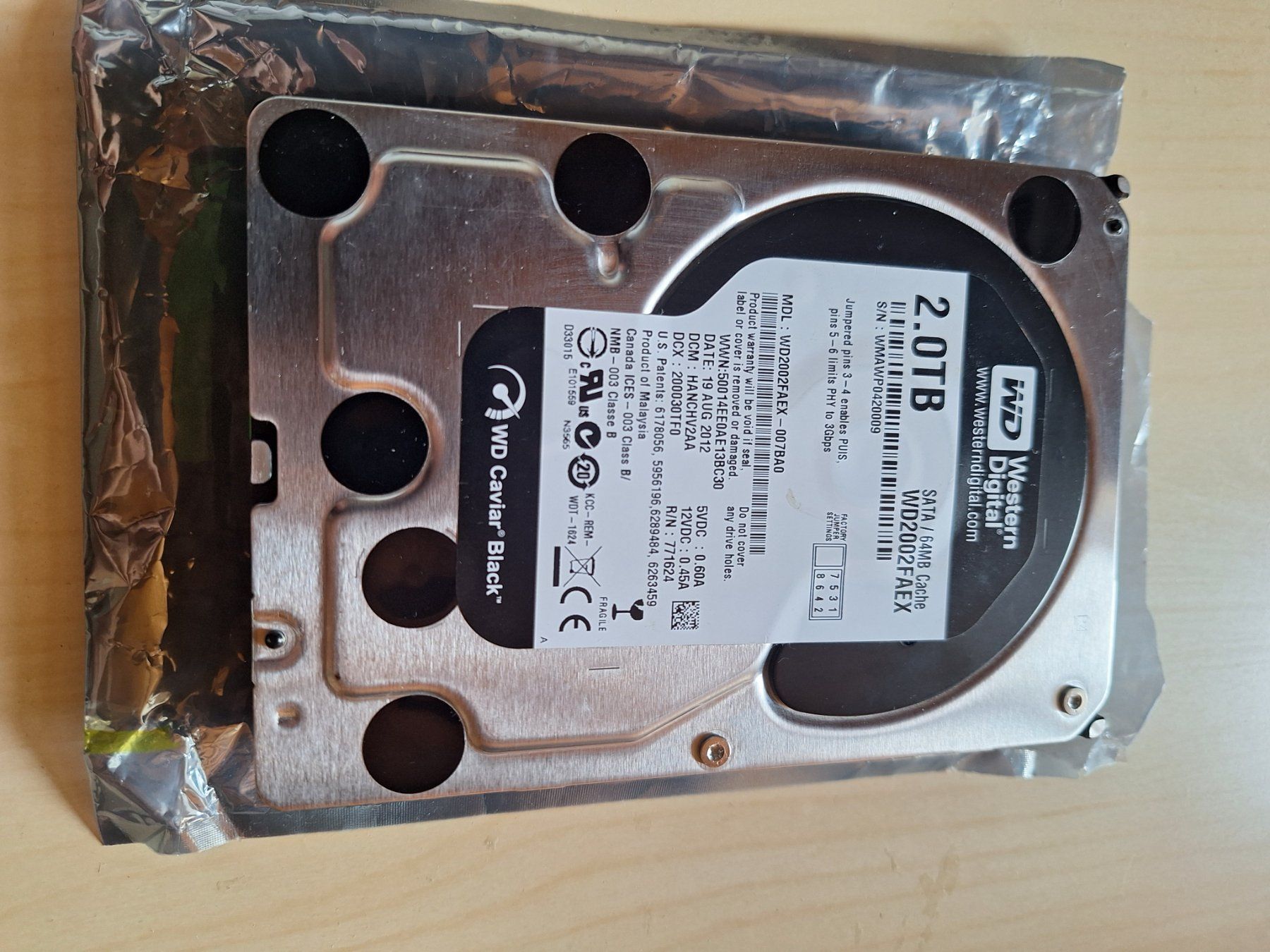 Western Digital Harddisks: WD Black 2 To 3.5" SATA – Gebraucht aus Travers von sar_d67b
