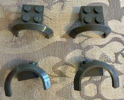 Lego 4 x Mudguard 4 x 2 1/2 x 1 2/3 with Arch Round - 50745