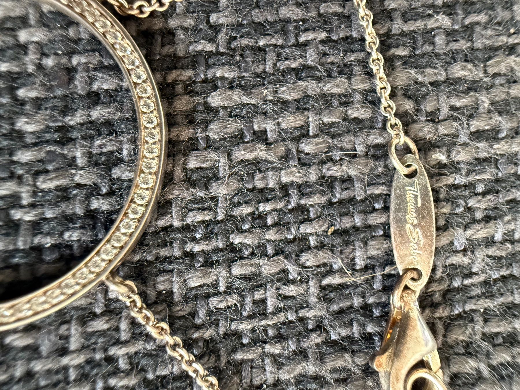 Ketten: Thomas Sabo Kette Kreis mit Glitzer besetzt – Gebraucht aus Eglisau von Nic1906 2