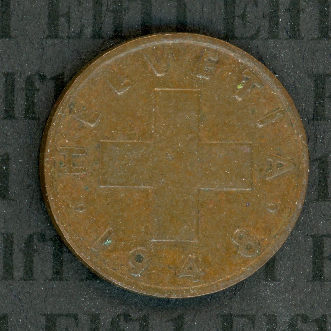 Tutti le monete: CHF___0.01 1948 ss-vz 1 Rappen – Usato da Widnau venduto da Elf11