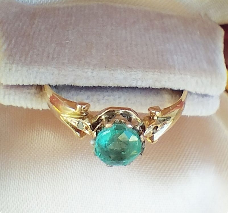 Smaragd Ring Gold Antik