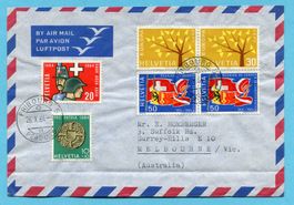Brief von Fribourg nach Melbourne 1964