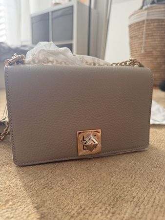 Furla Clessidra Crossbody Bag - Elegant Taupe Leather!