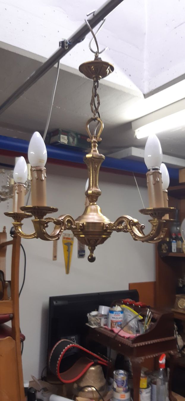 Lampadari & plafoniere: Antik Kronläuchter mit 5 Flammi – Usato da Füllinsdorf venduto da Salvi60 3