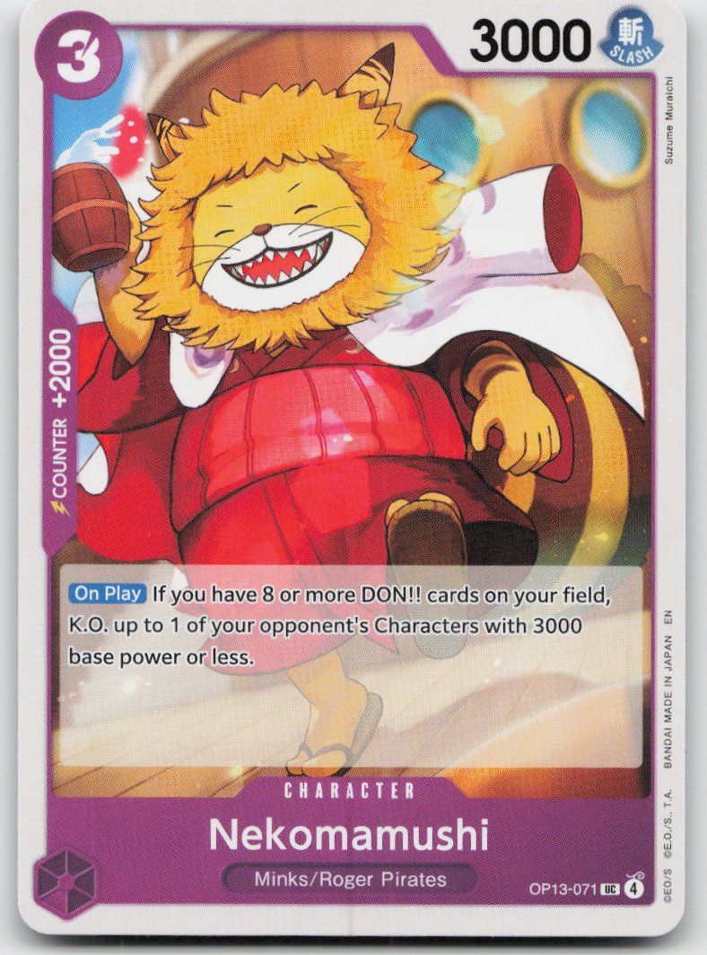 Bandai Carte collezionabili: One Piece Nekomamushi OP13-071 C – Usato da Lugano venduto da VlaseCard