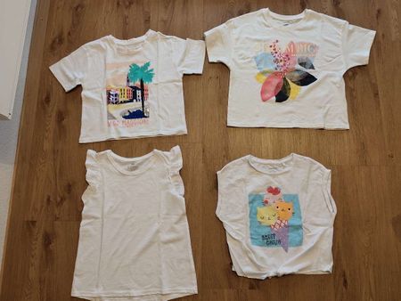 4 Mädchen t-Shirts in der Größe 9-10 134/140