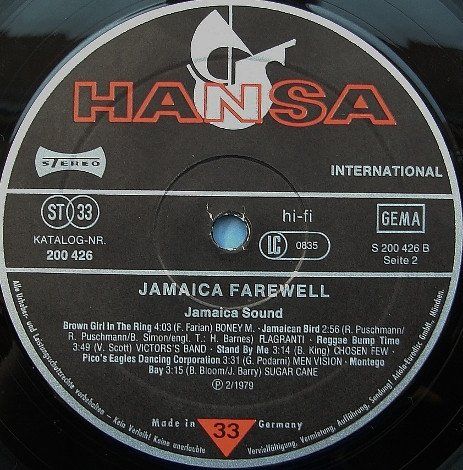 Dischi in vinile: Vinyl, Jamaica Farewell  1979 – Usato da Zürich venduto da Chrigelvelo 3