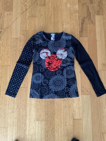 Disney Langarmshirt mit Pailletten, Grösse 11/12, Top Zustan