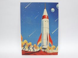 AK Science Fiction Rakete Comic Postkarte