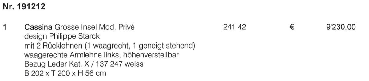 Cassina Liegen & Liegestühle: Cassina Insel Mod. Privé, Design Philippe Starck, Weiss – Neu (gemäss Beschreibung) aus Zürich von thovala 2
