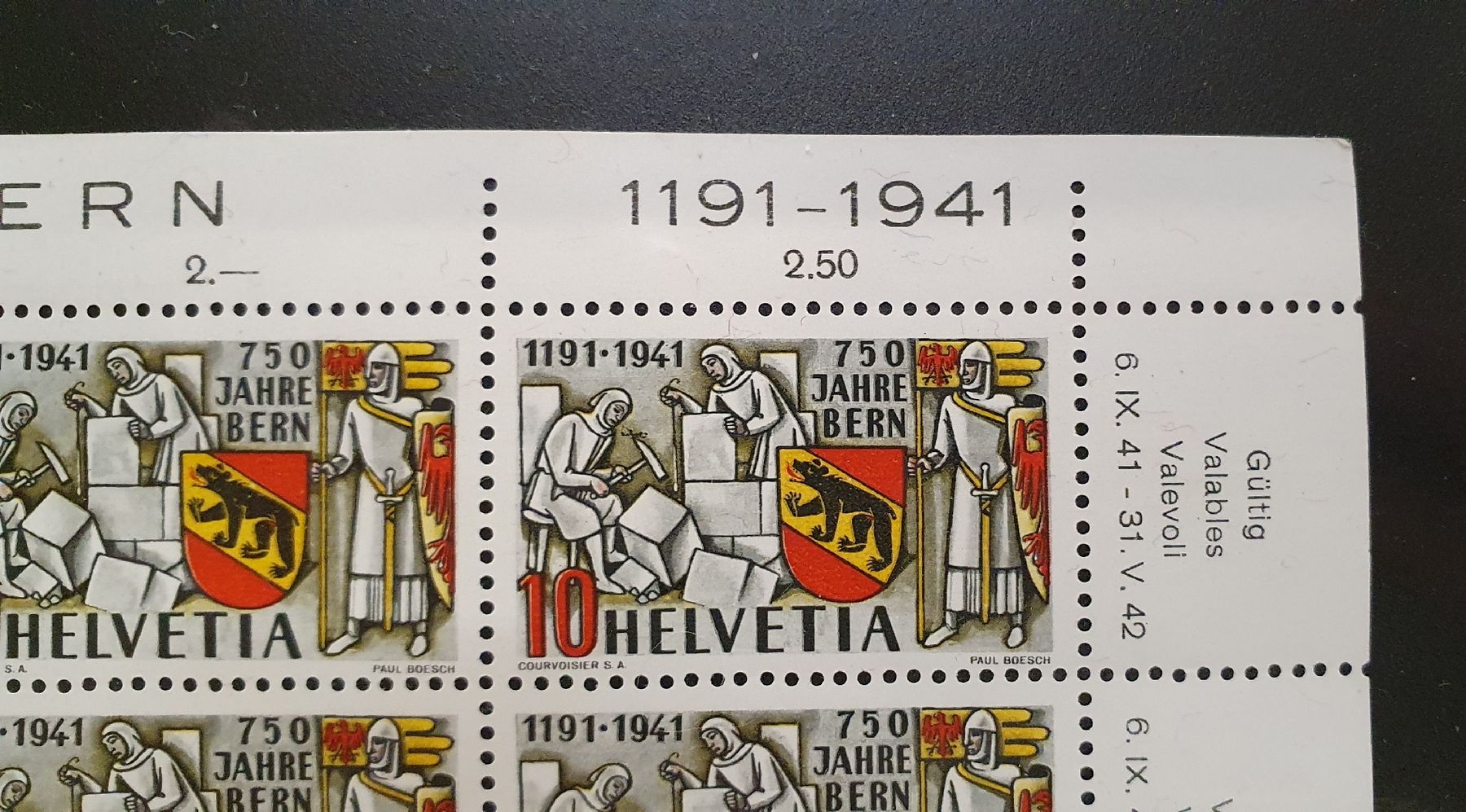 Tous les timbres: Spinne auf Hammer, Bogen postfrisch – Neuf (Voir description) à Kreuzlingen par Rschweiz1 2