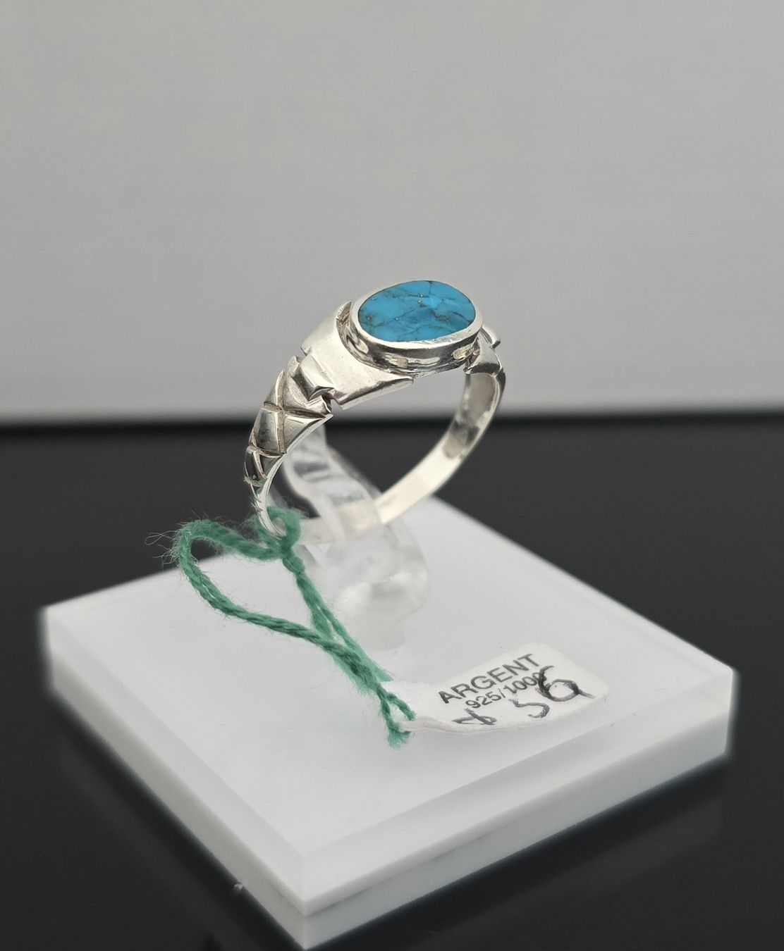 Anelli: Bague Style Navajo Native Pointe de Turquoise Argent 925 – Usato da Basel venduto da ALEXANDER4056 3