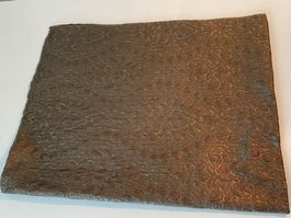 Stoff braun Jacquard Blumenmuster 59x75cm (t:2)