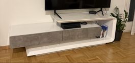 Modernes TV-Möbel/Lowboard in Top Zustand, Weiss/Grau