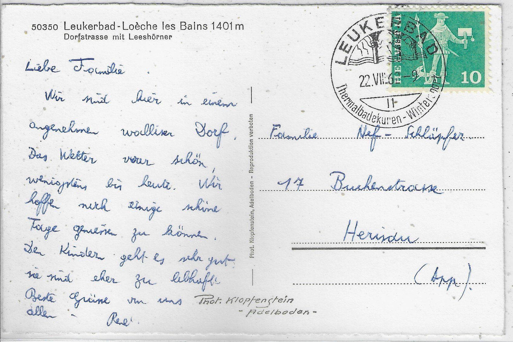 Cartoline postali: Leukerbad - Dorfstrasse – Usato da Ettingen venduto da Kartenplanet 1