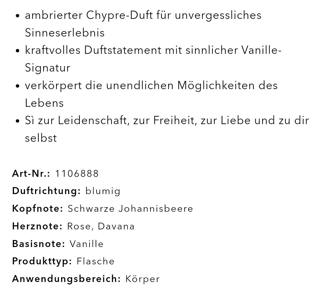 Armani Profumi & Eau de Toilette: Armani SÌ EAU DE PARFUM INTENSE 30ml – Nuovo e nell'imballaggio originale da Heerbrugg venduto da kim11 1