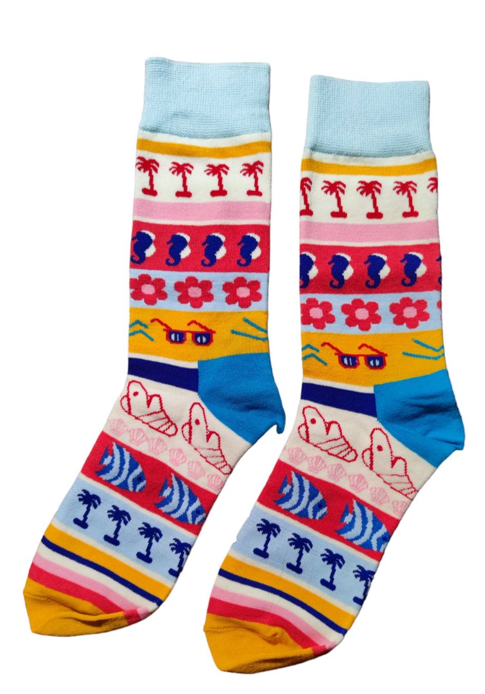 Socken: Socken Muster / Seepferdchen / Palmen / Brillen / Blumen – Neu und originalverpackt aus Zürich von amysmith 1
