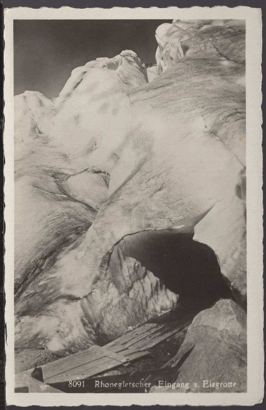 Cartoline postali: Rhonegletscher  Eingang z. Eisgrotte – Usato da Aarau venduto da kufi44