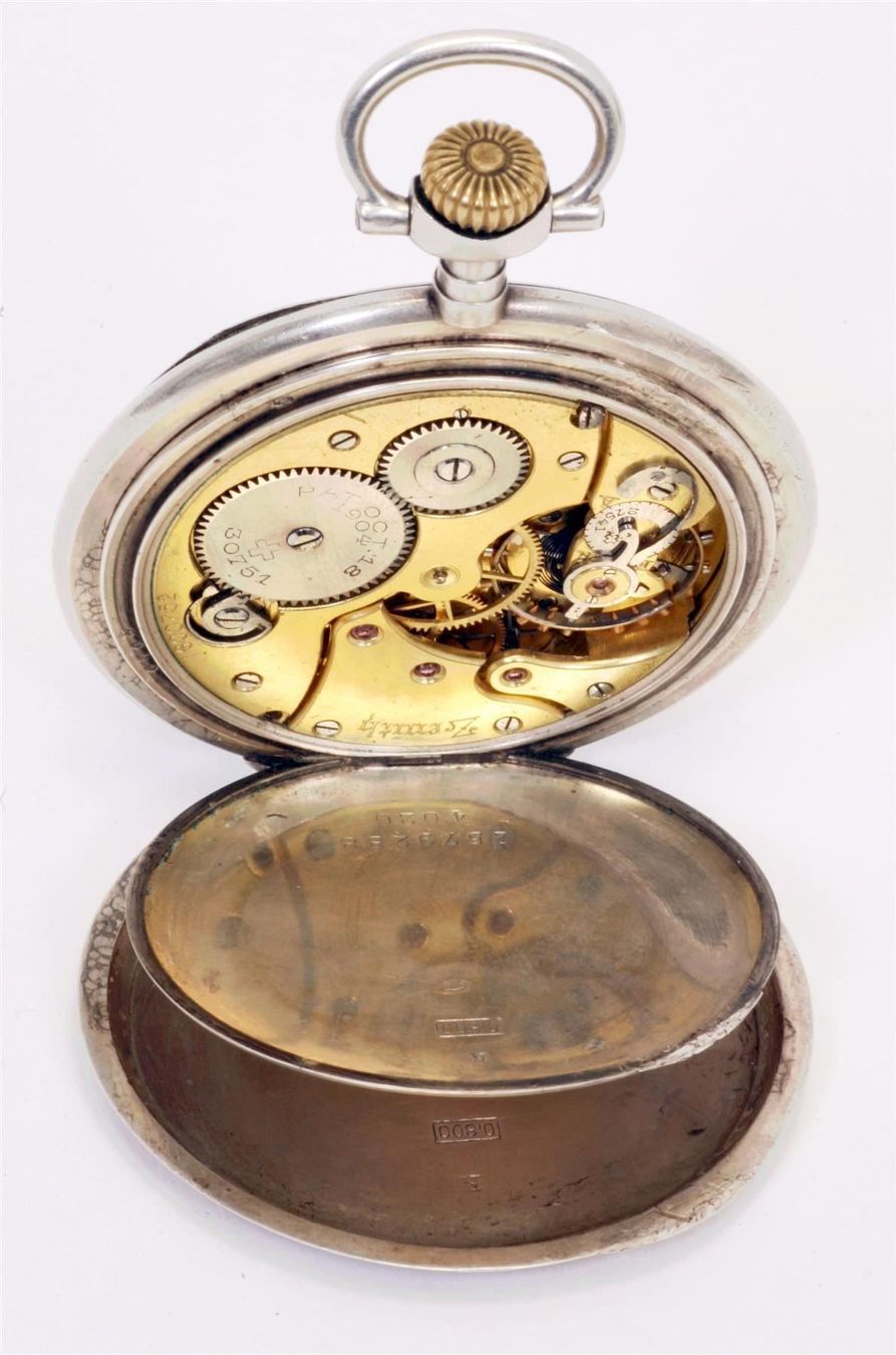 Zenith Orologi: Taschenuhr Zenith Silber Email um 1905 – Usato da Bassersdorf venduto da Sugo 3