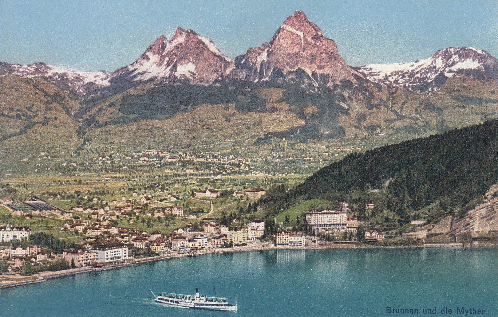 Cartoline postali: Brunnen, ca. 1910 – Usato da Bürglen TG venduto da StampGraf