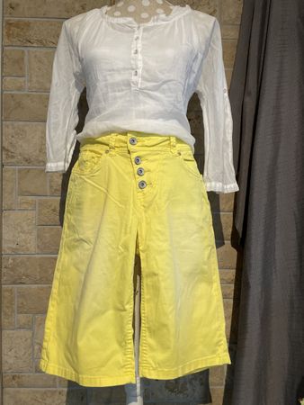 Sommer Capri Hose Banana Moon Gr.S/36 in frischem gelb + Top
