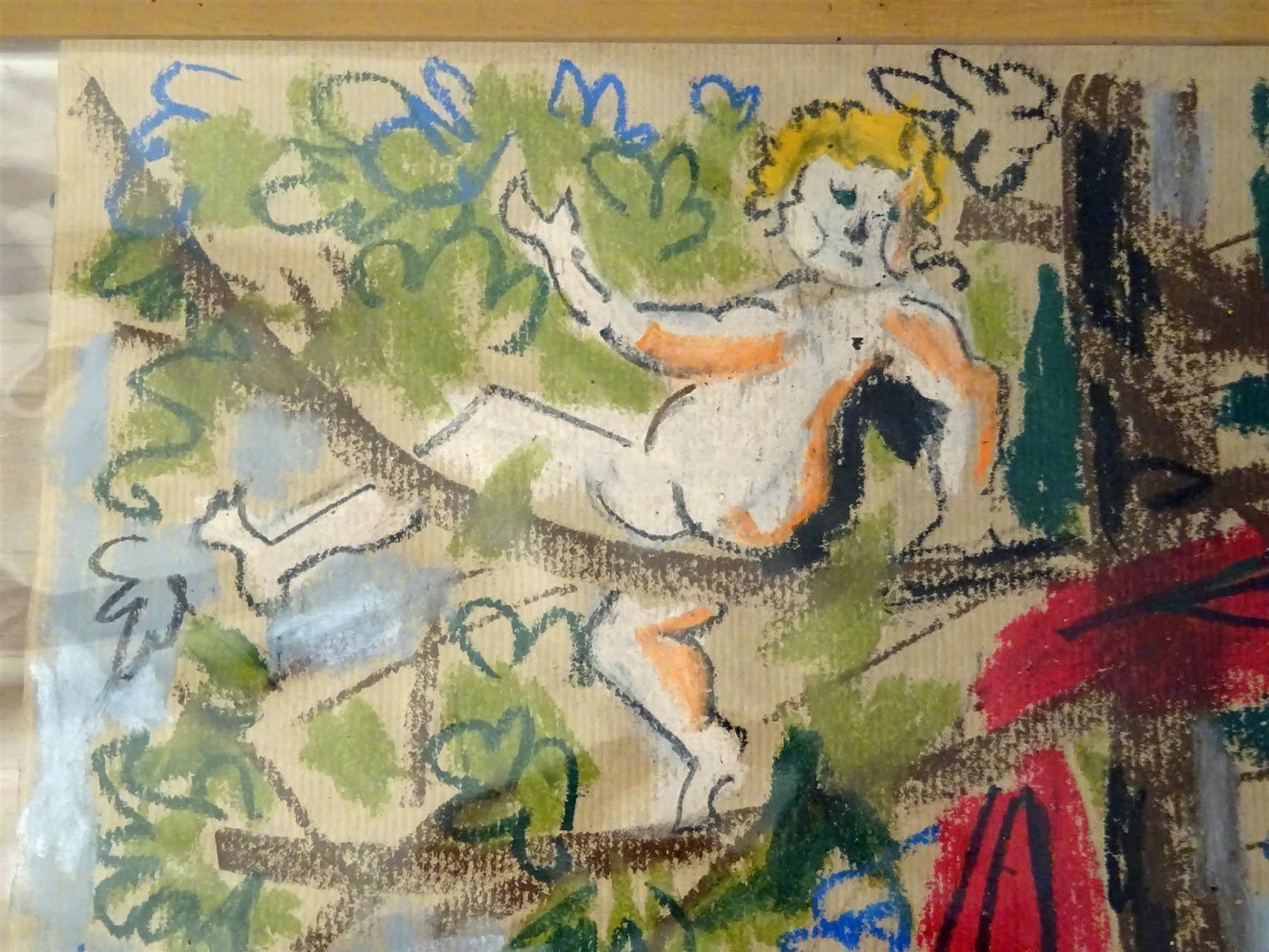Dipinti: Bunte Familienszene à la Chagall – Usato da Geroldswil venduto da ARTEFACTO 1