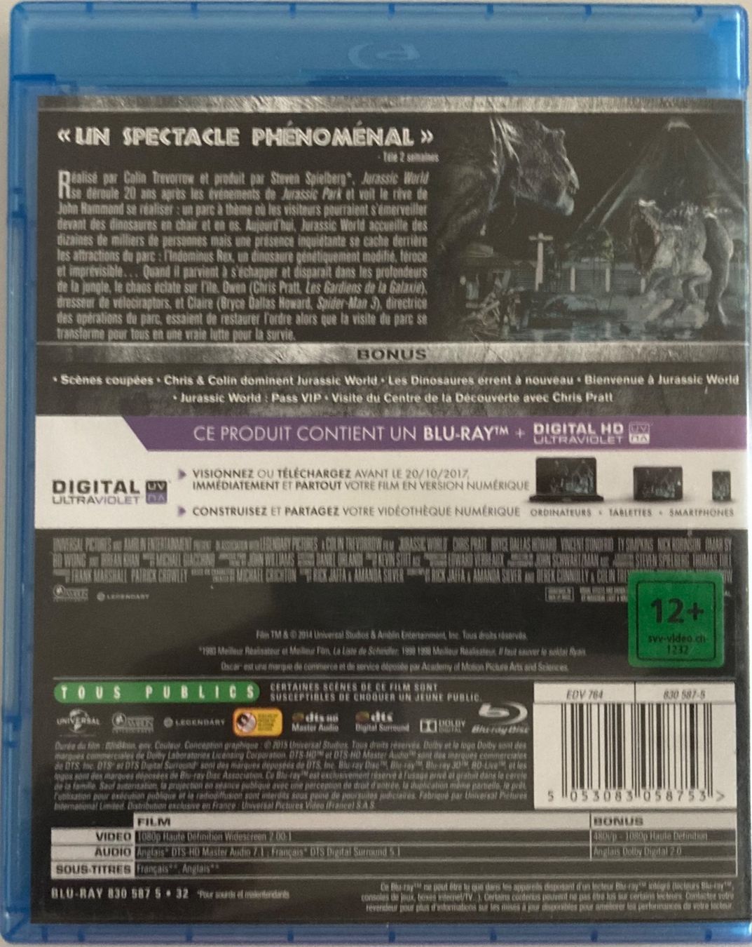 Tutti i DVDs: JURASSIC WORLD – Usato da Poliez-Pittet venduto da Newtown-Records 1