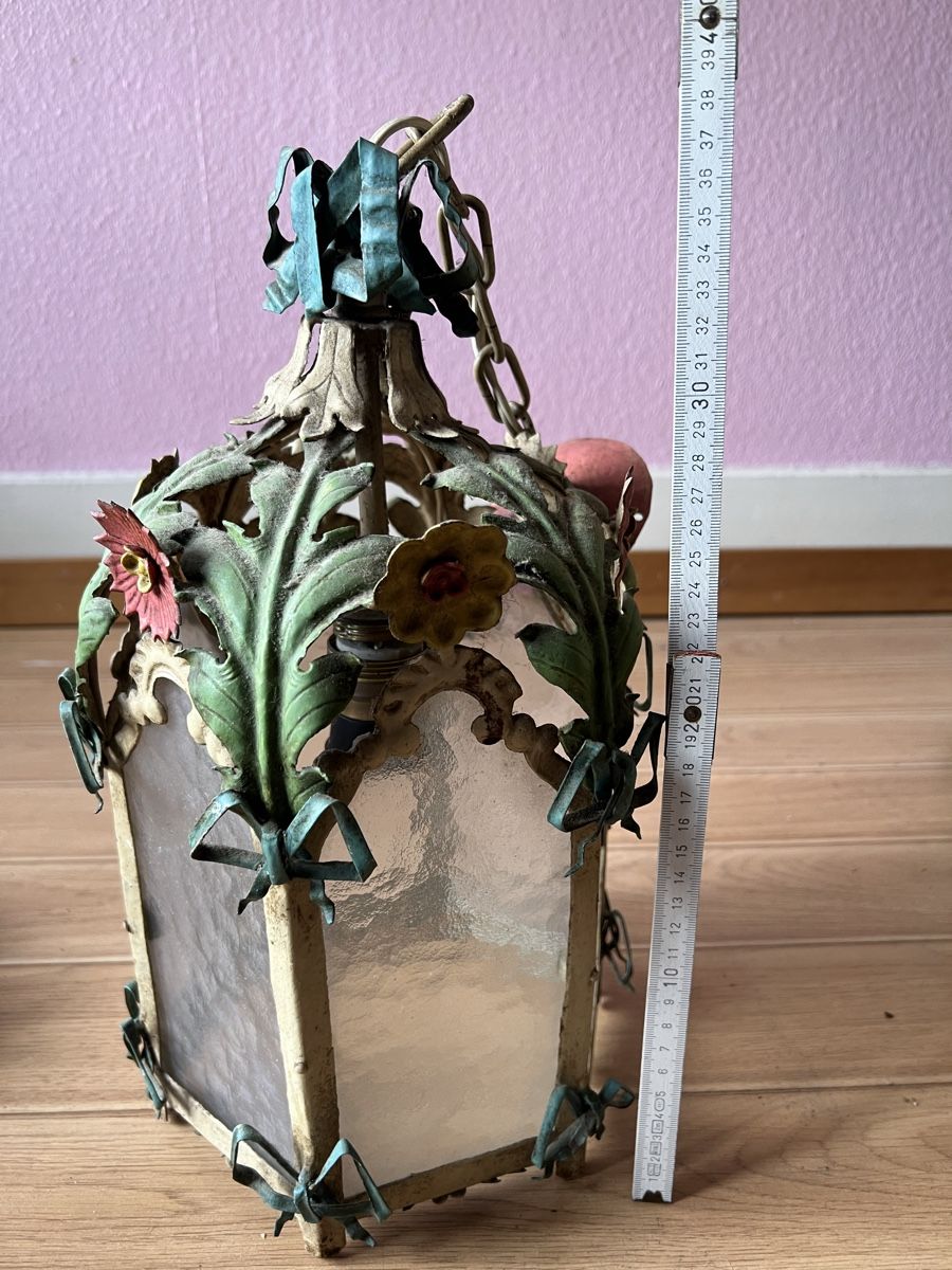 Lampadari & plafoniere: Florale Toleware Hängelampe – Usato da Zürich venduto da juergarno 9