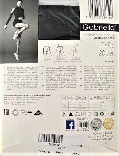 Calze & Collant: Strumpfhose  Gabriella Eyes – Nuovo e nell'imballaggio originale da Menziken venduto da chianti10 1