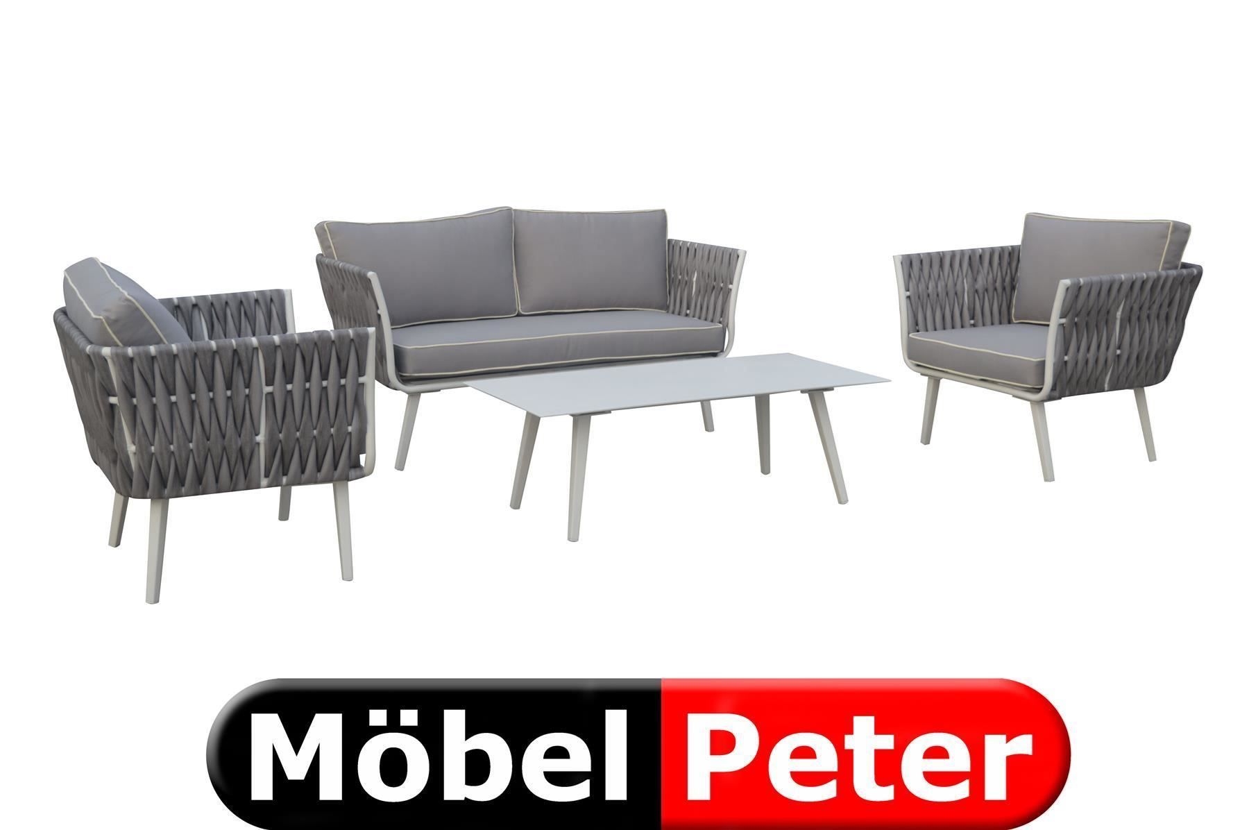 Divani: Garten Sitzgruppe mit Seilbespannung – Nuovo e nell'imballaggio originale da Kölliken venduto da Peter-Moebel