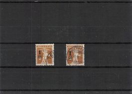 Abart: Freimarke Nr. 132 mit Abart schwarzer Überdruck n....