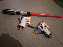Nerf Guns & Star Wars Laserschwert Set